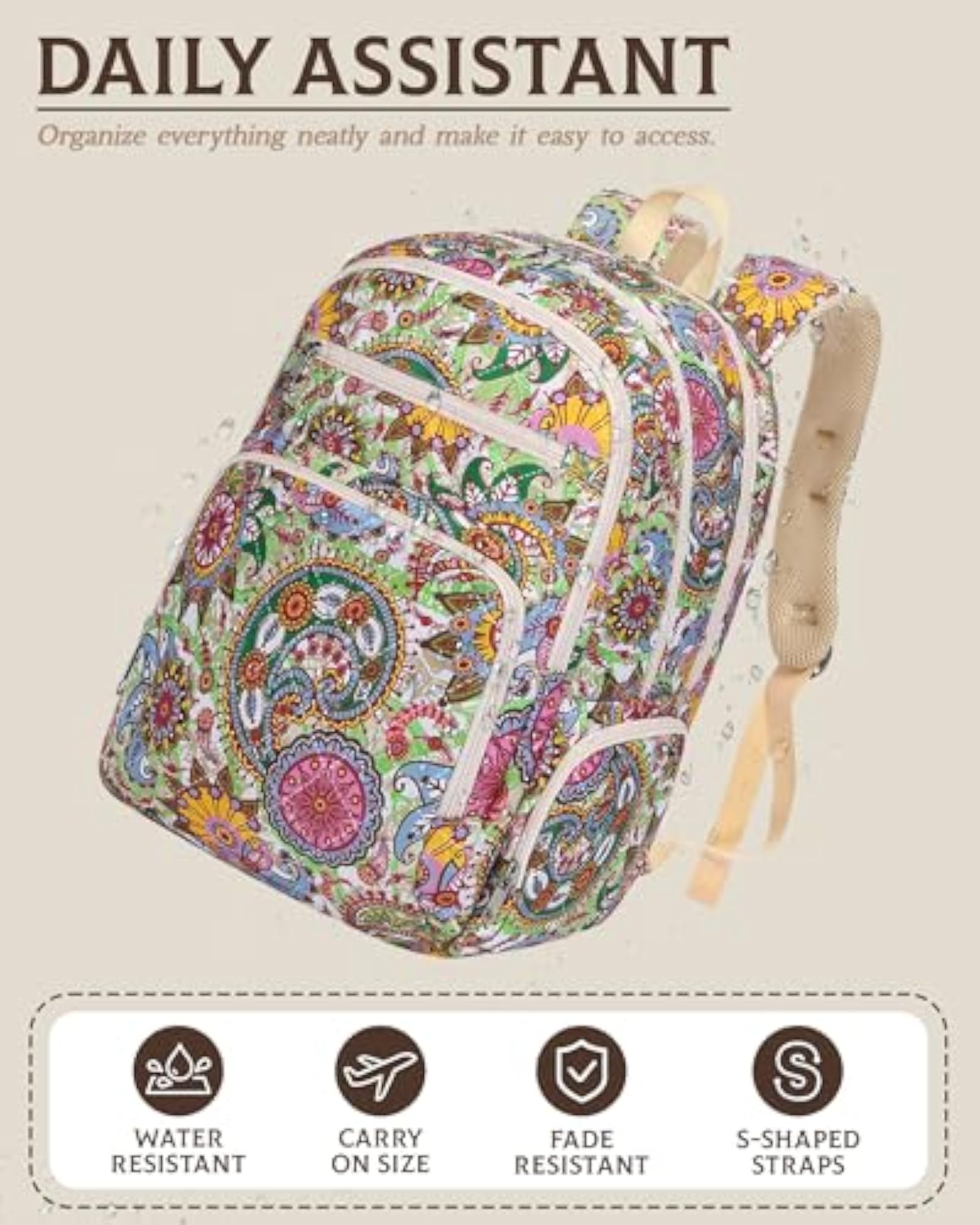 Large Travel Backpack with Laptop Compartment
